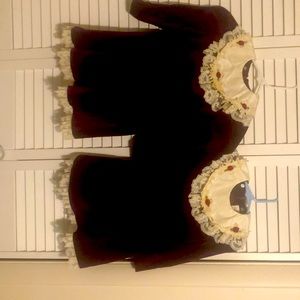 Velvet  vintage dresses with lace collars, lace bottom. Burgundy size 2t & 3t